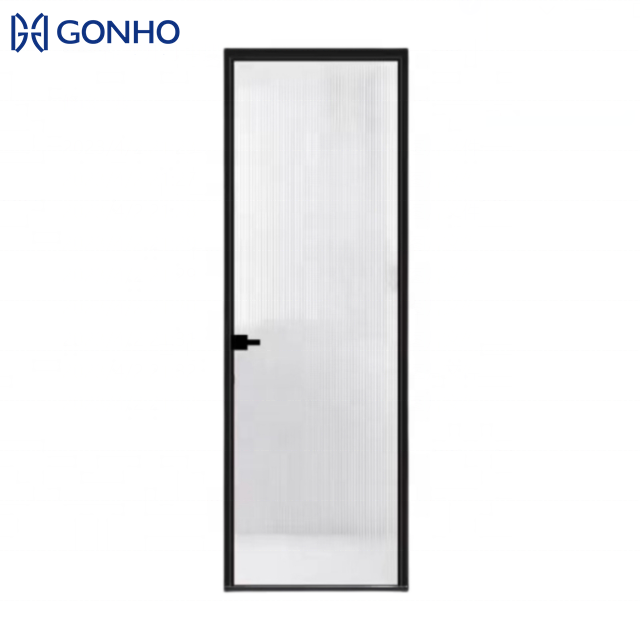 Gonho Modern Interior Aluminum Glass Swing Shower Casement Door Hinged Waterproof Scrub Commercial Hotel Bathroom 5 Year