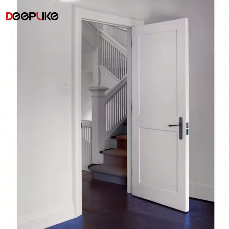 Modern Aluminum Frame Slab Interior Door Waterproof Polymer Solid Wood MDF Fire Prevention Finished for Villa Bedroom