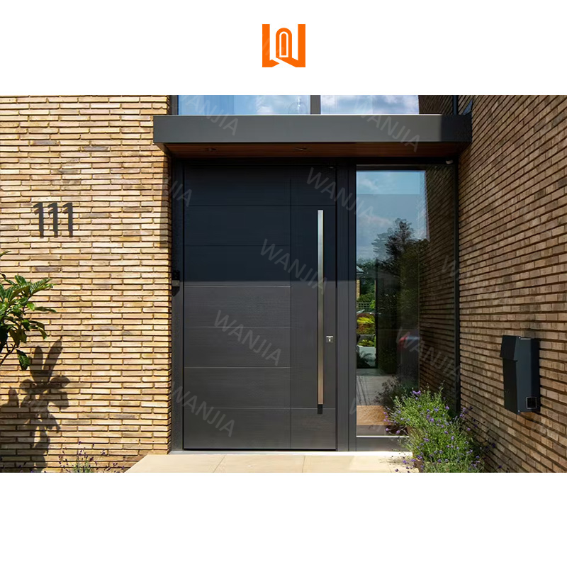Modern Design Entry Pivot Door House Home Aluminum Security Door Factory Direct Metal Aluminum Entry Door