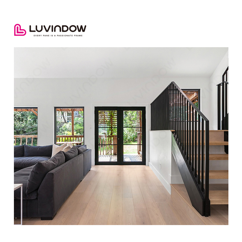 Good Quality European Design White Black Aluminum Frameless Interior Door Aluminium Glass Door Hinges Black Interior Doors