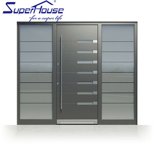 Superhouse Luxury Design Stainless Steel Entrance Door Exterior Security Front Pivot Door Modern Entry Black Aluminum Pivot Door