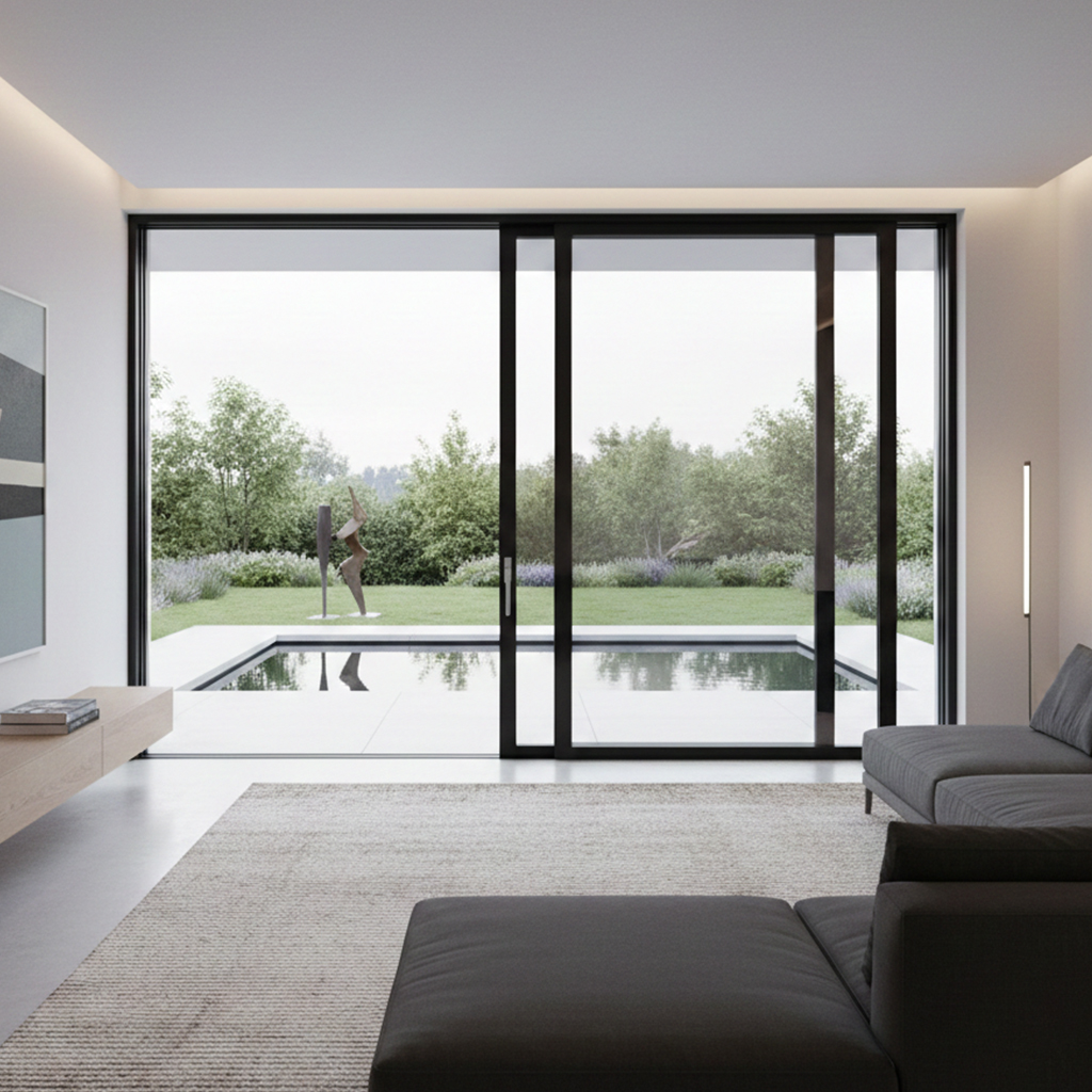 LEDOW Slim Frame Aluminum Lift Slide Door for Patio/Porch High Wind Resistance for North America Luxury Villa
