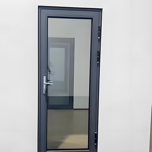 Hurricane-proof double swing aluminum casement glass door