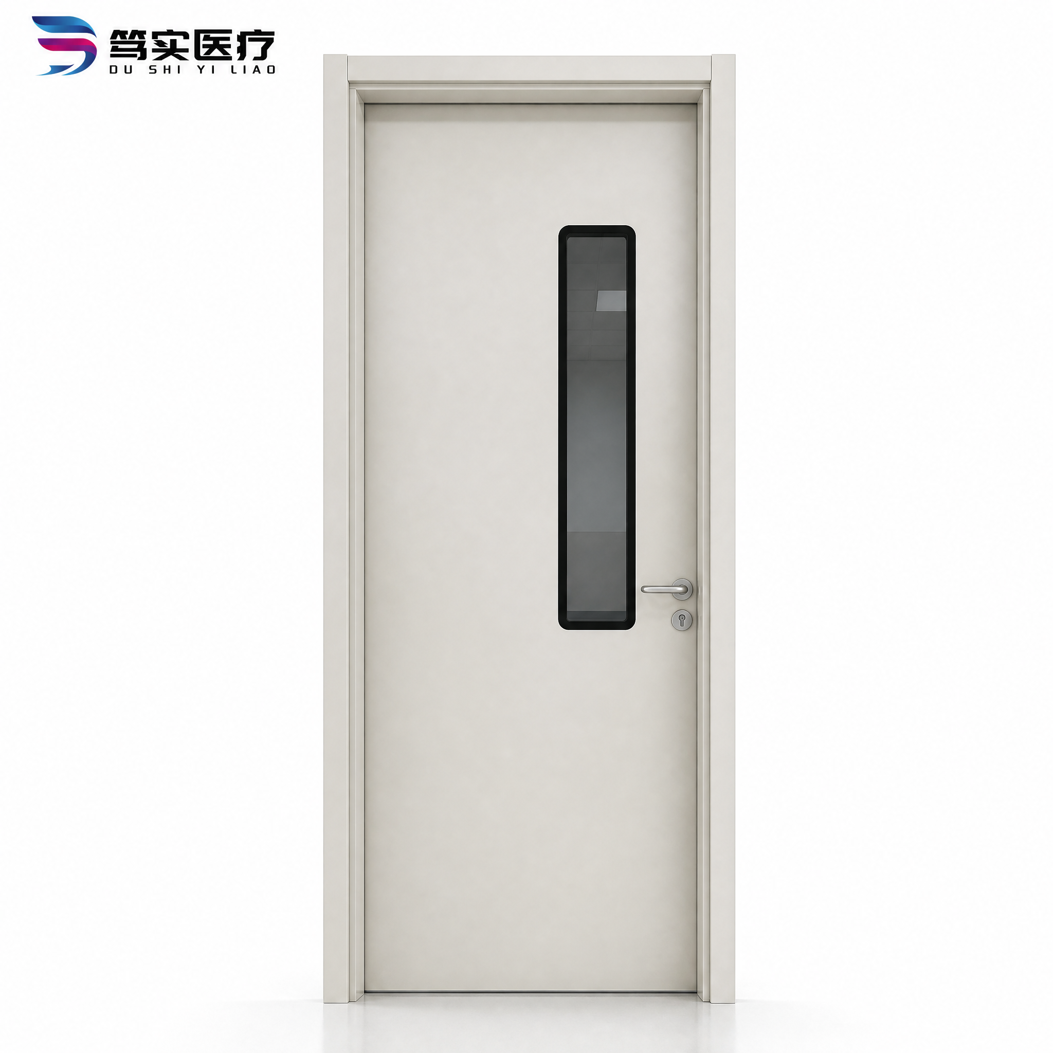 Stainless Steel Modern Hospital Fire Rated Interior Panic Exit Door Free Swing Observation Hall Apartment Workshop Fiberglass CE