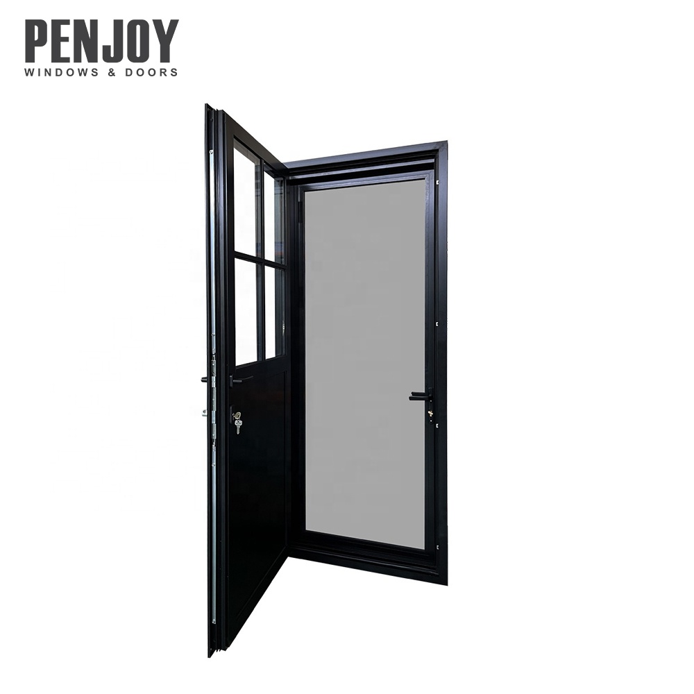 Thermal Break Aluminum Swing Door with Screen Window for Exterior Patio Custom Size