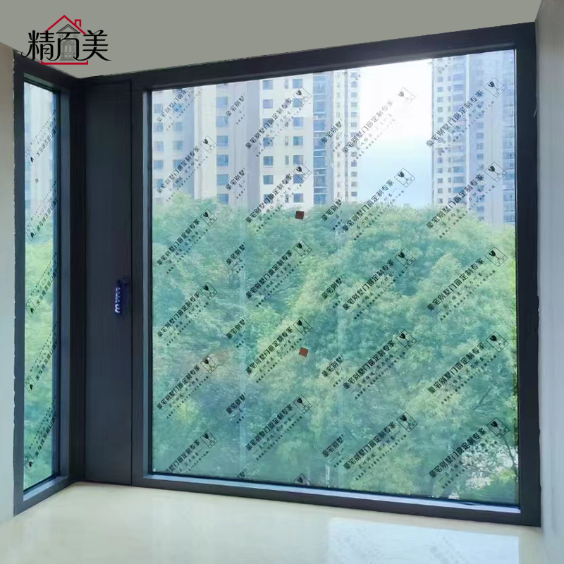 Tempered Custom Order Safety Glass Triple Glazed Alloy Aluminum Micro Ventilation Window for Hotel Export Project Tower Suite