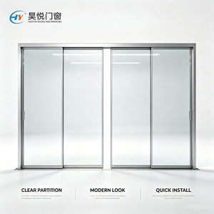 Frosted Glass Sliding Aluminum Patio Door