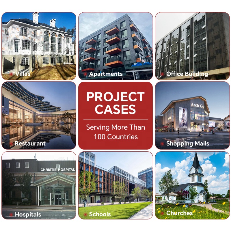 Custom Shock Resistant Double Tempered Glass Glazed Casement Window Aluminum Commercial Doors and windows for Houses
