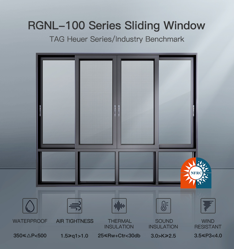 Thermal Break Aluminum Sliding Window Details