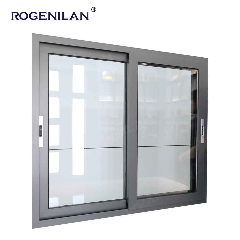 Rogenilan Custom Slide Vitre Home windows Janelas Sunroom Aluminum Sliding Glass Window with Moustiquaire