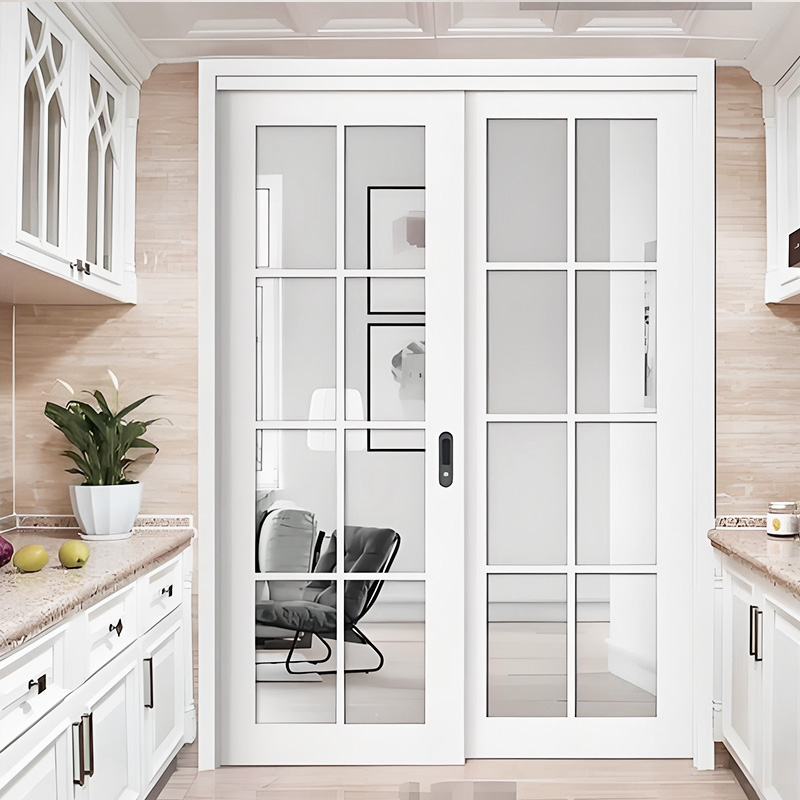 Customized Glass Varieties and Colors Nordic Style Sliding Glass Door Decorative Side Open Doors for Kitchen Home Partitions