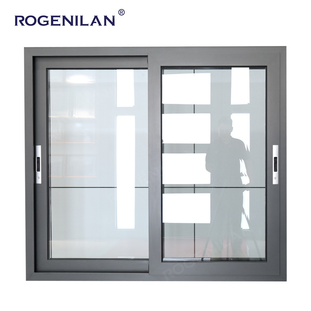 Rogenilan Custom Slide Vitre Home windows Janelas Sunroom Aluminum Sliding Glass Window with Moustiquaire