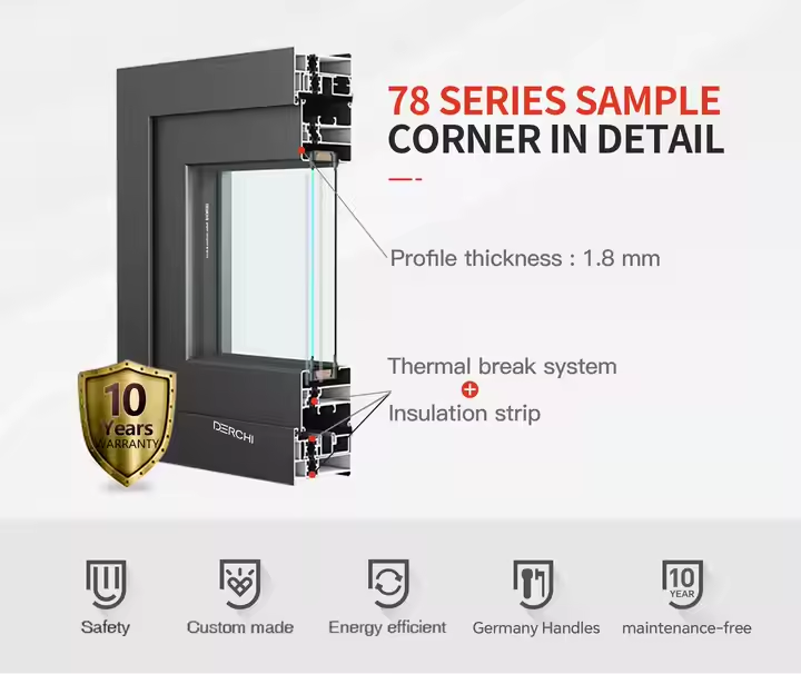 Hurricane Proof Aluminum Exterior Door Balcony Patio Lowe Soundproof Glass Garden Aluminum Bifold Folding Door