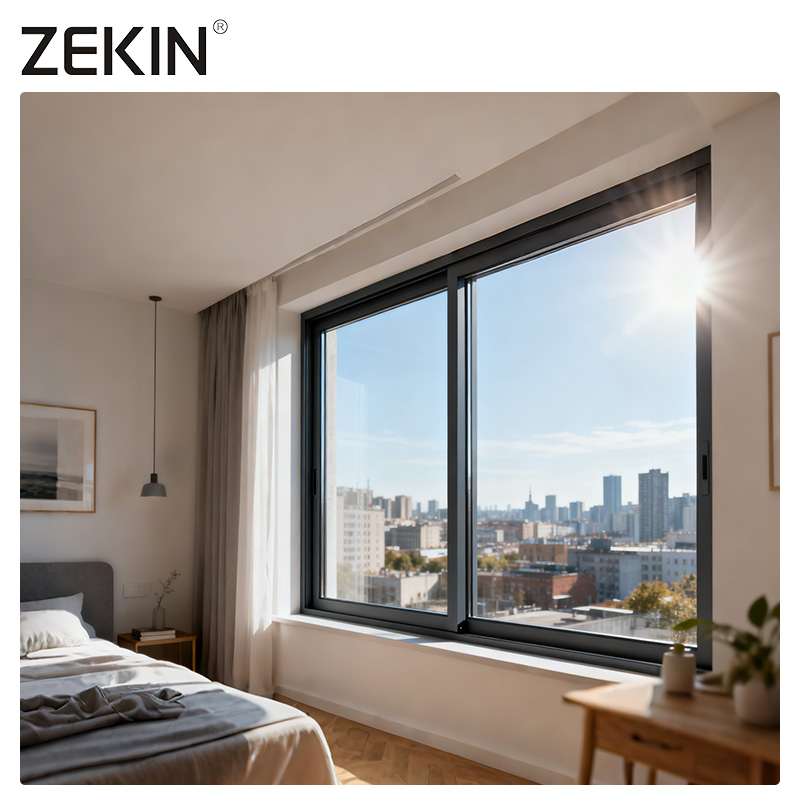 ZEKIN Modern Custom Hurricane-Proof Window Double Glazed Doors and Windows for House Aluminum Sliding Window for Homes