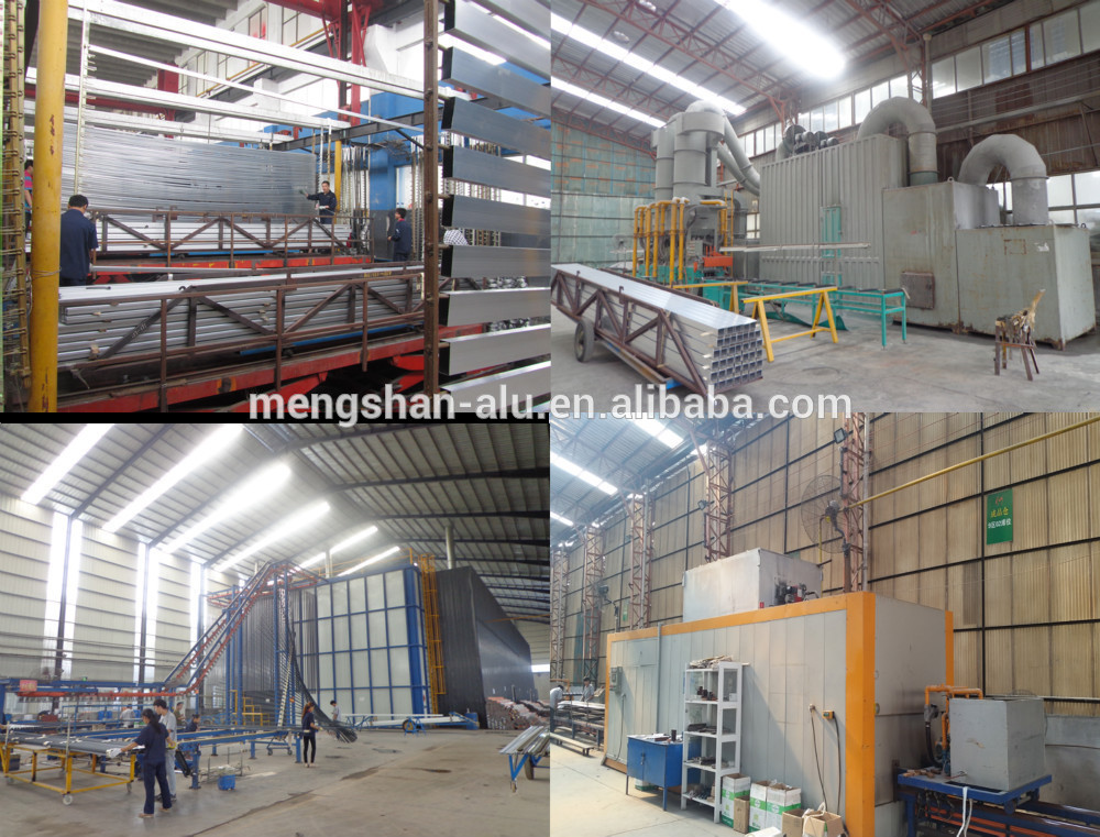 Anodized and electrophoresis workshop Polishing vertical powder coating wooden grain