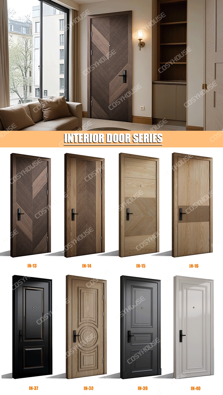 Custom Cast Aluminum Thermal Break Front Entry Door Modern Exterior Security Entrance Door for House Villa