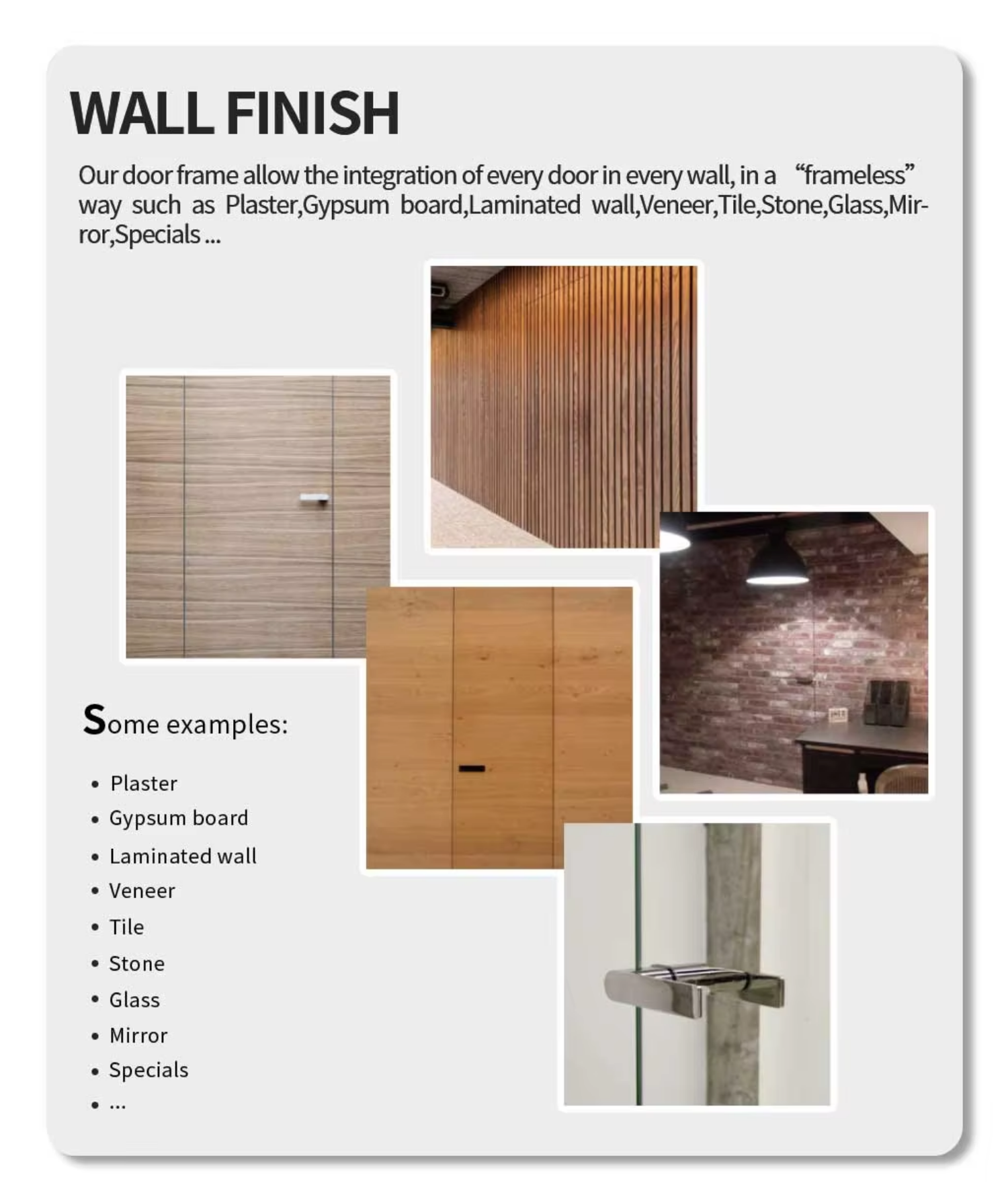 Factory Customized Self-closing Hidden Aluminum Frame Interior Door Frameless Invisible Door System for Modern Residential