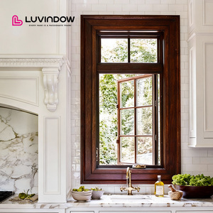 Custom Triple Glazed Aluminum Wooden Window Frames
