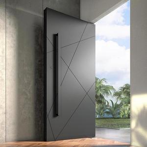 New Exterior Luxury Light Metal Aluminum Alloy Door Pivot Entry Front Doors For Houses