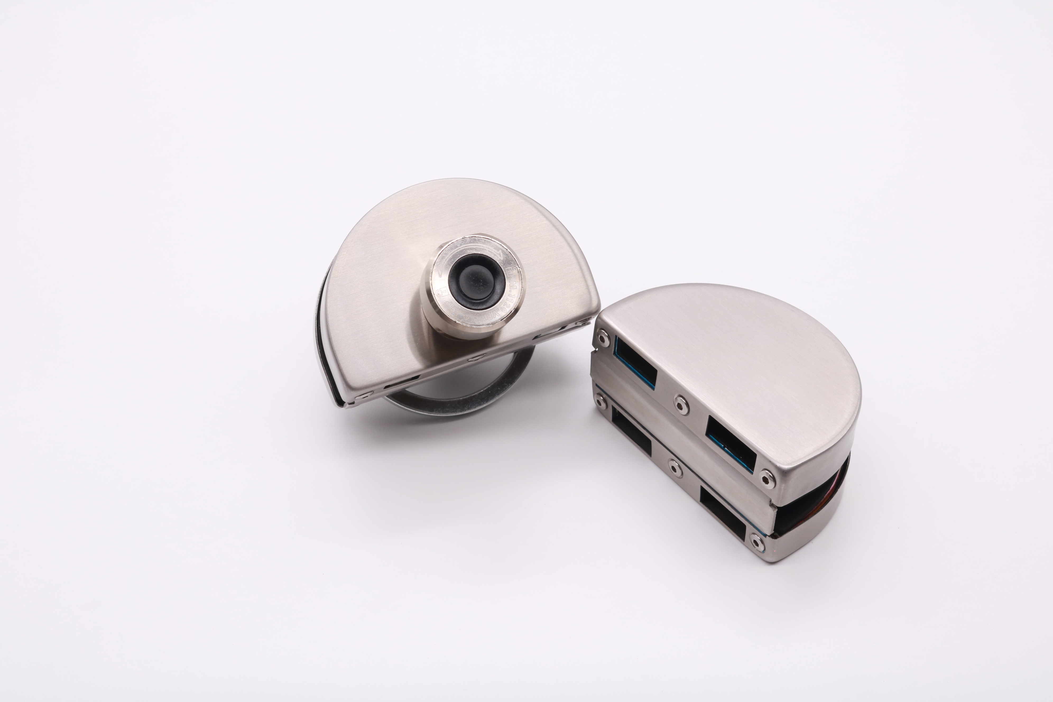 Half round door lock glass to glass