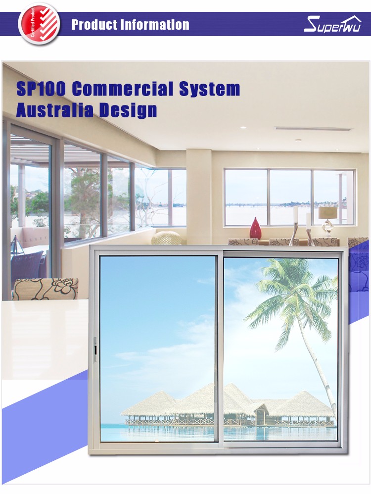 NFRC AS2047 NOA Standards Customized Aluminum Thermal Break Sliding Window Double Glazing Glass Sliding windows