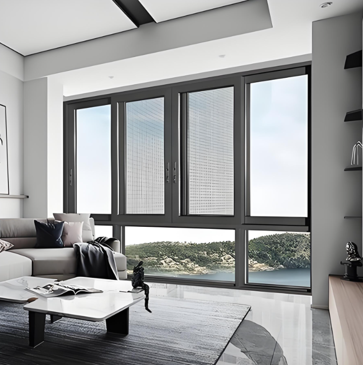 Factory Custom Triple &amp; Double Glazed Casement Windows Hurricane Proof Aluminum Swing Window and Sliding Window