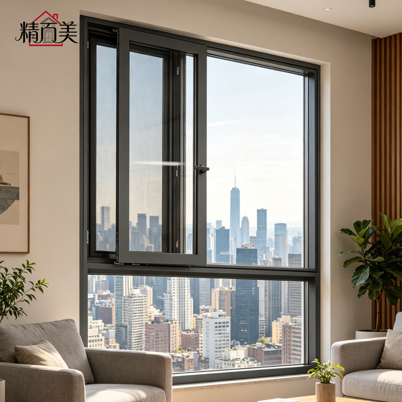 Custom Size Aluminum Alloy Hinge Heavy Duty Double Glazed Aluminum Sliding Drift Window Frame For Bathroom Apartment Housing