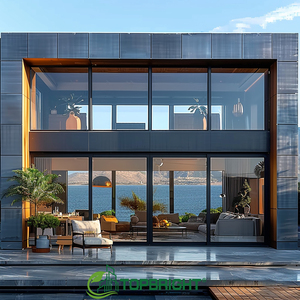Minimalist Slimline Double Glass Aluminum Fixed Window