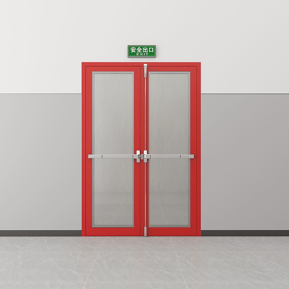 Stainless Steel Cleanroom Glass Fire Exit Door Double Glazing Airtight Emergency Door