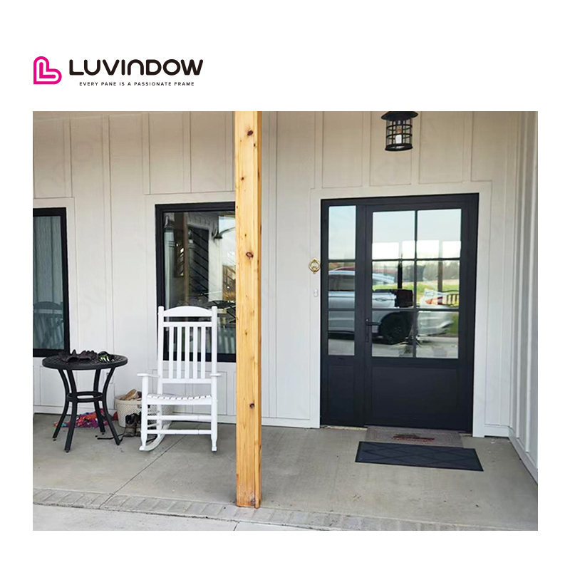Good Quality European Design White Black Aluminum Frameless Interior Door Aluminium Glass Door Hinges Black Interior Doors