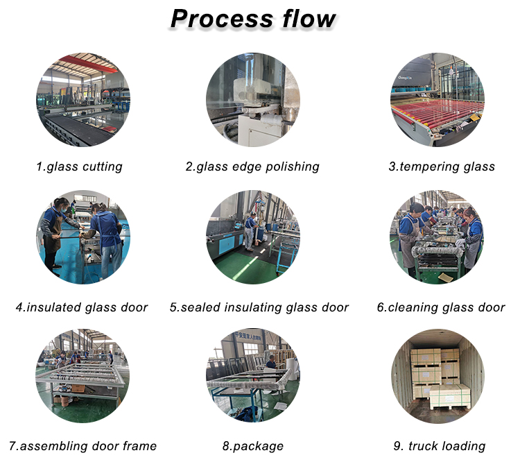 New YIJIA Back-up Type Electric Heating Aluminum Alloy Glass Door Eco-Friendly Easy Installation Shandong Commercial