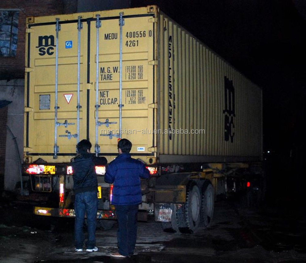 Container loading and shipping of aluminum profiles