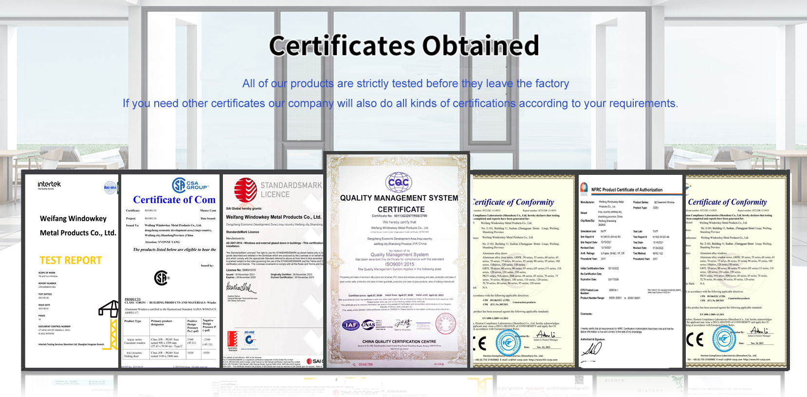Company Certifications