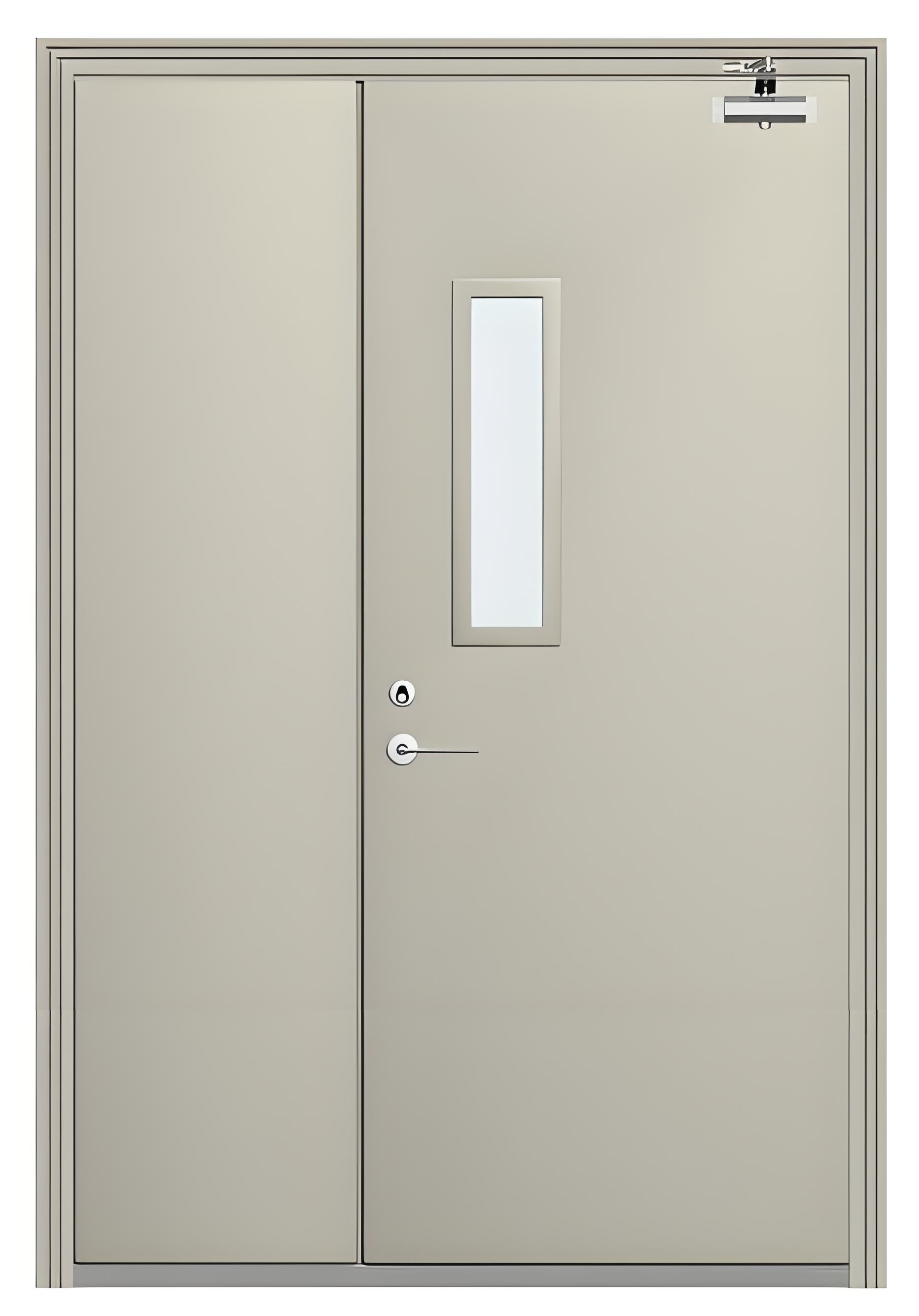 Fireproof Aluminum Alloy Fire Door 20-90 Minute Fire Rating For Gym Interior Sound Insulation Modern Design 1 Year Warranty