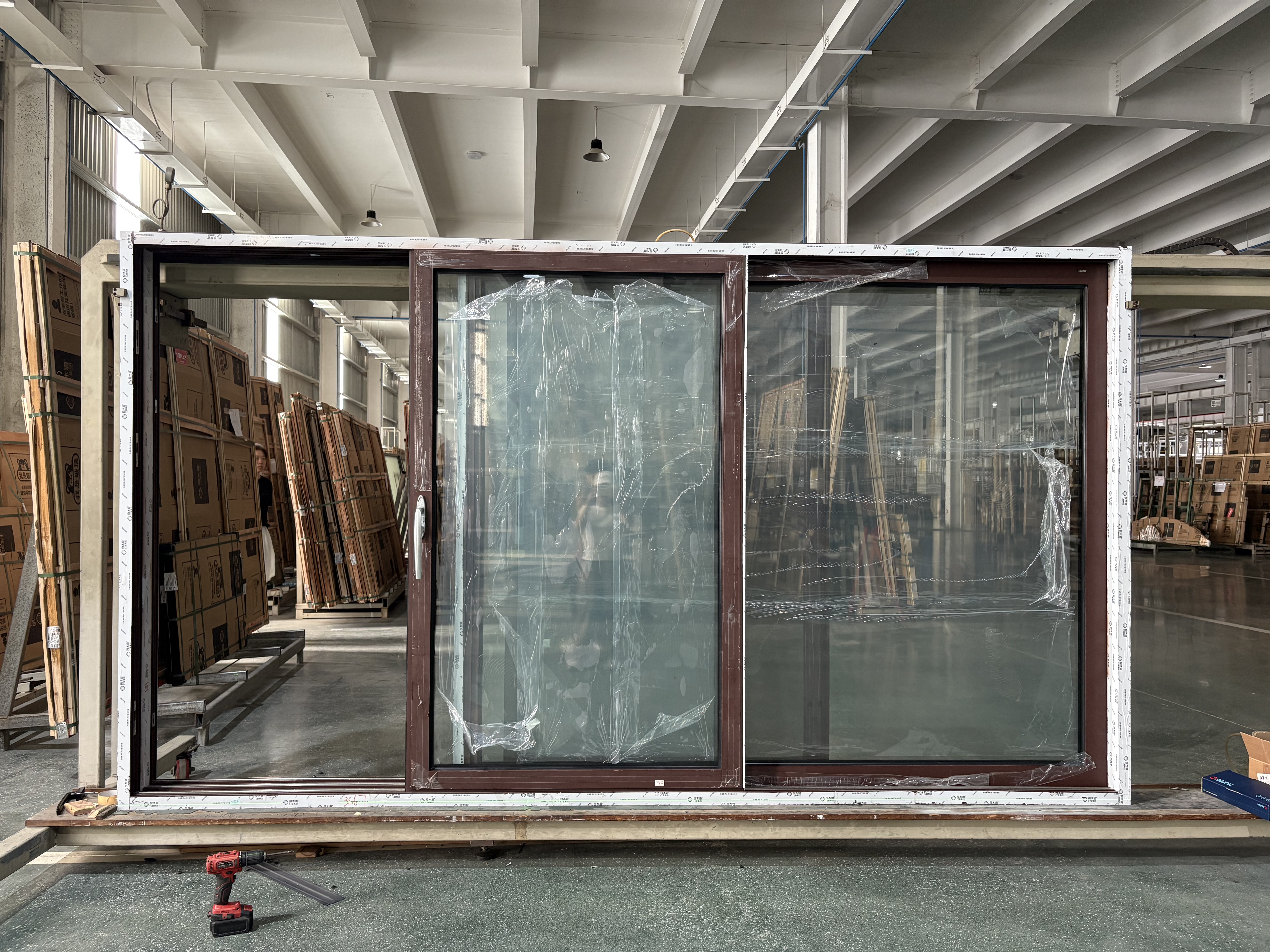 Big Glass Up to Ceiling Aluminum Aluminium Sliding Door with Soundproof Insulation Home Hotel Office Villa Patio