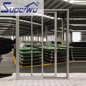 Commercial Double Glass Aluminum Sliding Doors