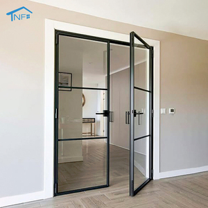 French Design Commercial Swing Soundproof Waterproof Aluminum Door