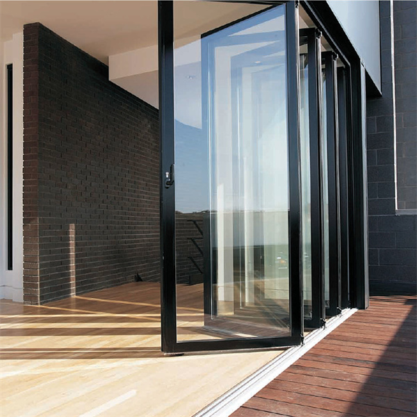 TOMA Customized Waterproof Exterior Aluminum Glass Bifold Patio Sliding Bi Folding Door