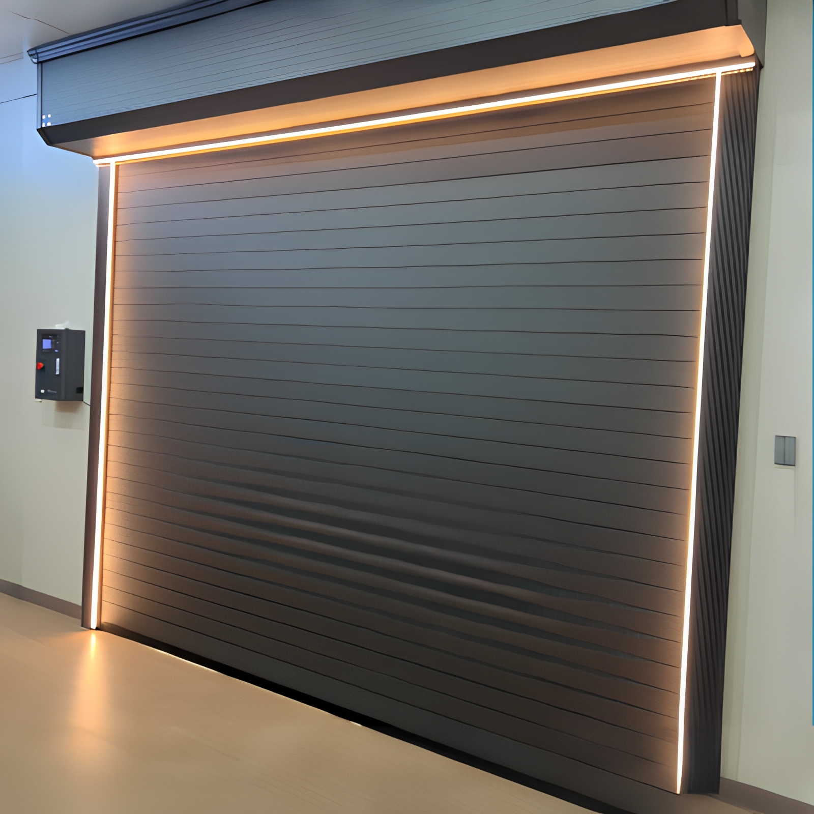 Custom Remote Control Electric Roller Shutter Door Aluminum Stainless Steel Color Steel Roll up Door for Garage Factory Project