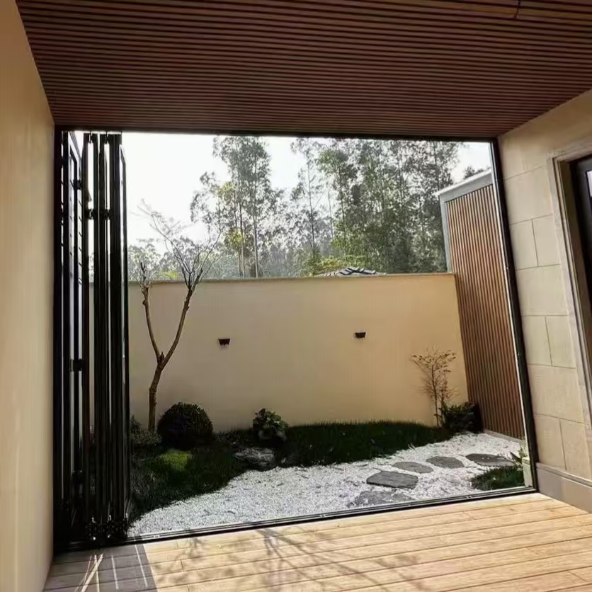 High Tightness CE Approved Modern Glass Aluminum Frame Folding Door for Exterior Entry and Commercial Use