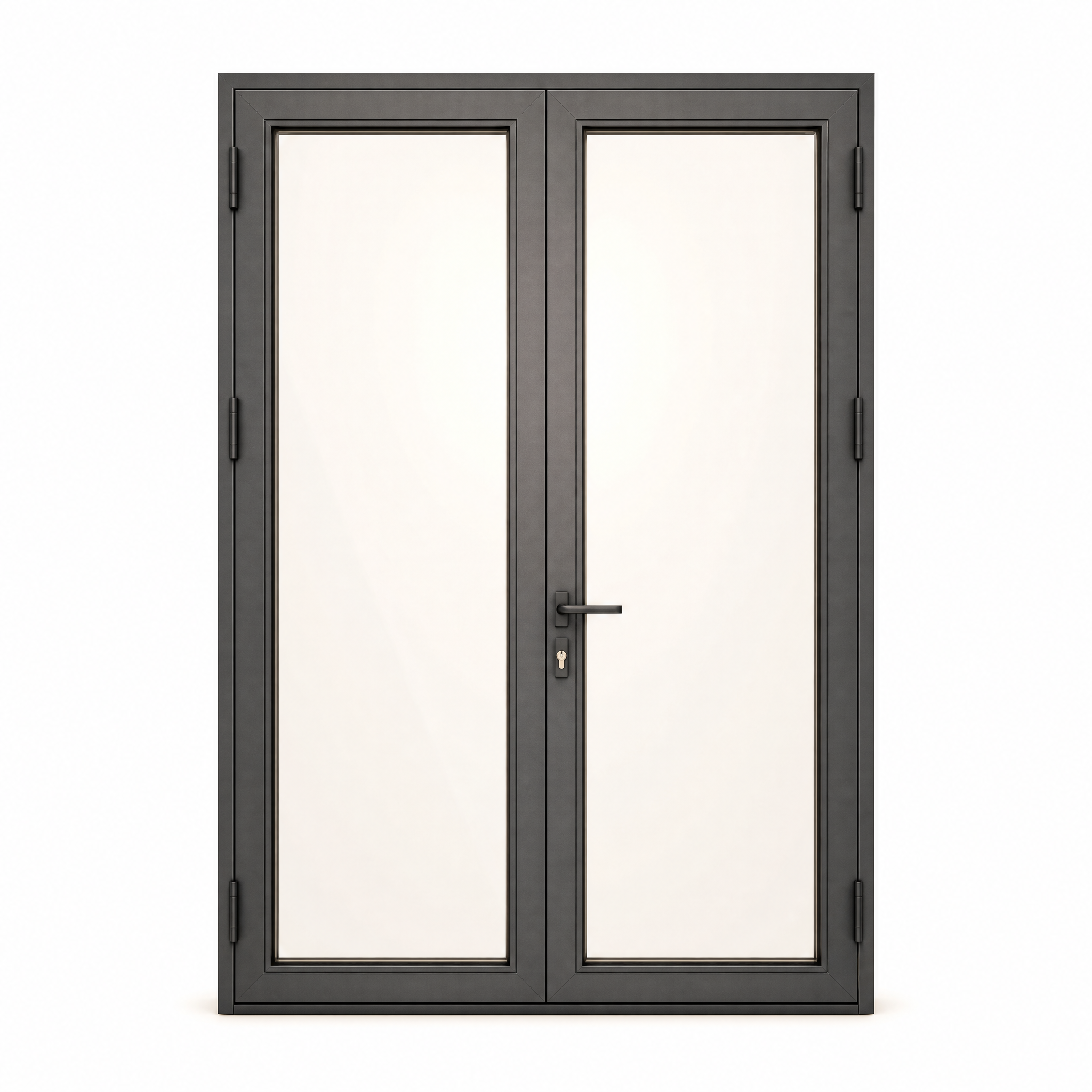 Aluminum Alloy Casement Hinged Door for Villa Apartment Hotel Office Exterior Front Entry Thermal Break Double Glazed Slim
