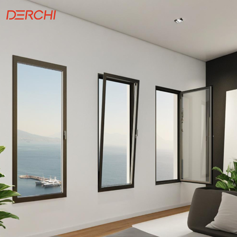 Hurricane Impact Windows Thermal Break Aluminum Casement Window Double Glazed Aluminum Tilt And Turn Windows