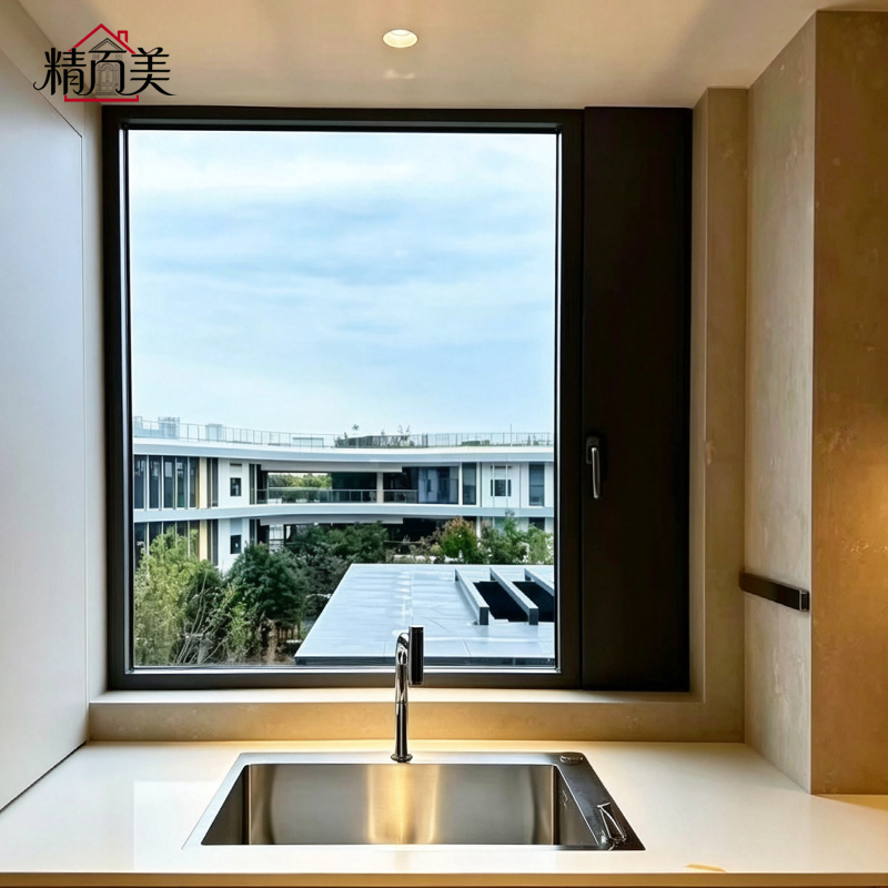 Tempered Custom Order Safety Glass Triple Glazed Alloy Aluminum Micro Ventilation Window for Hotel Export Project Tower Suite