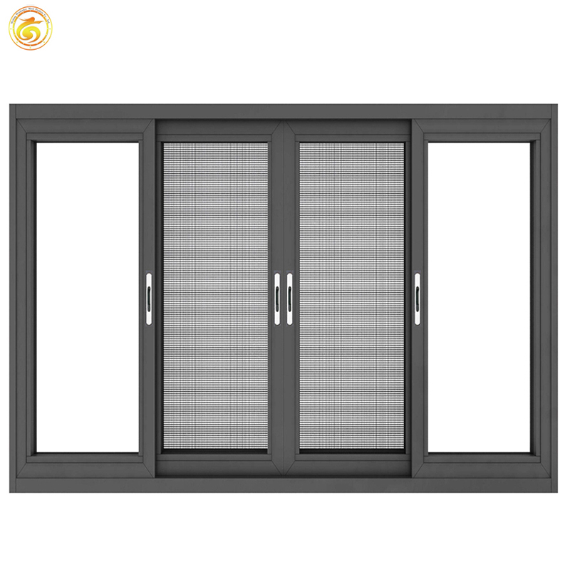 Customize Aluminum Impact Window Soundproof Double Glass Aluminum Sliding Window for House