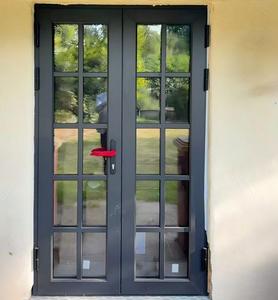 Customized Thermal Break Aluminium Fully Tempered Insulation Lowe Glass NFRC French Doors