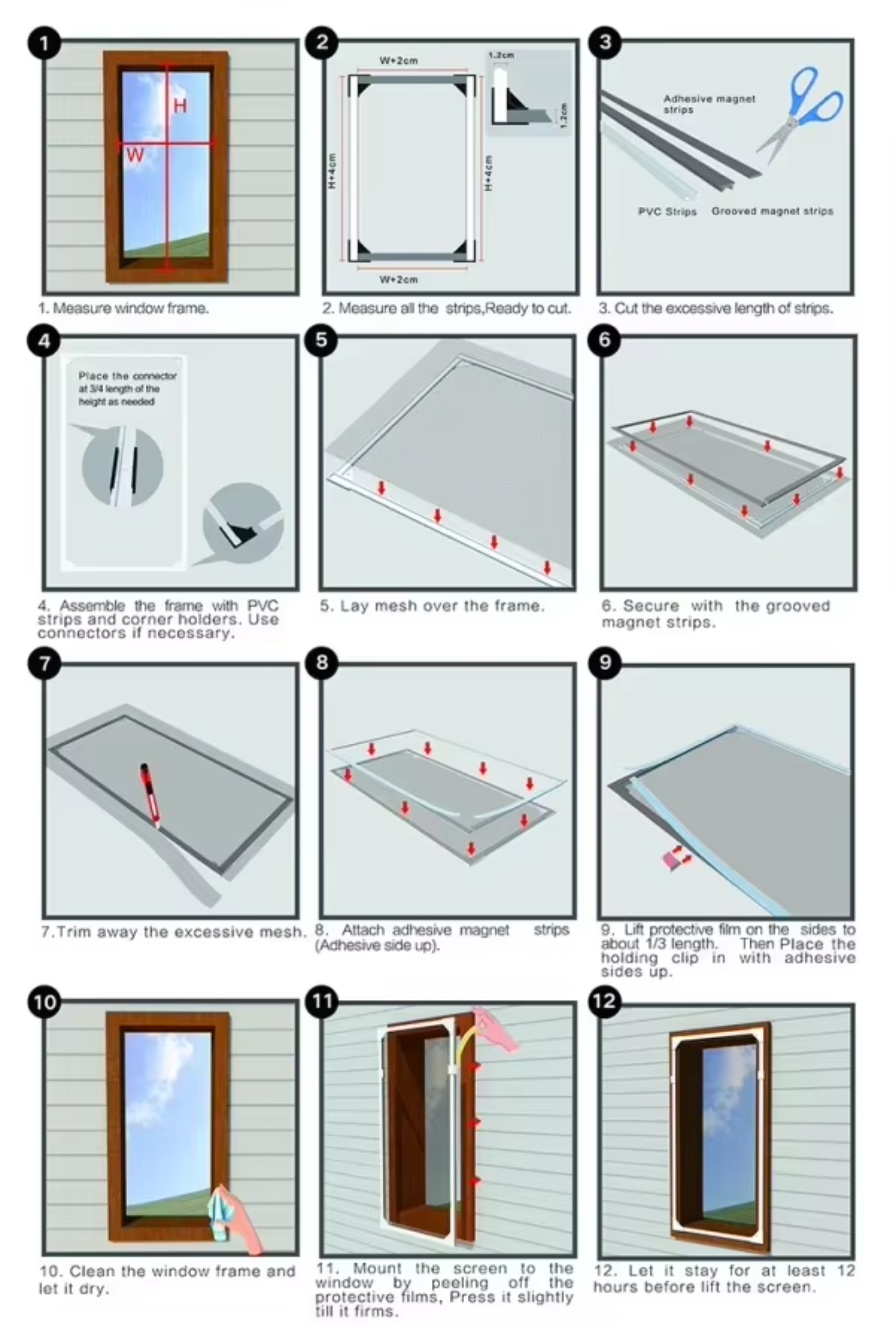DIY Mosquito Net Window Aluminum and Magnet Framediy Magnetic Window Screen