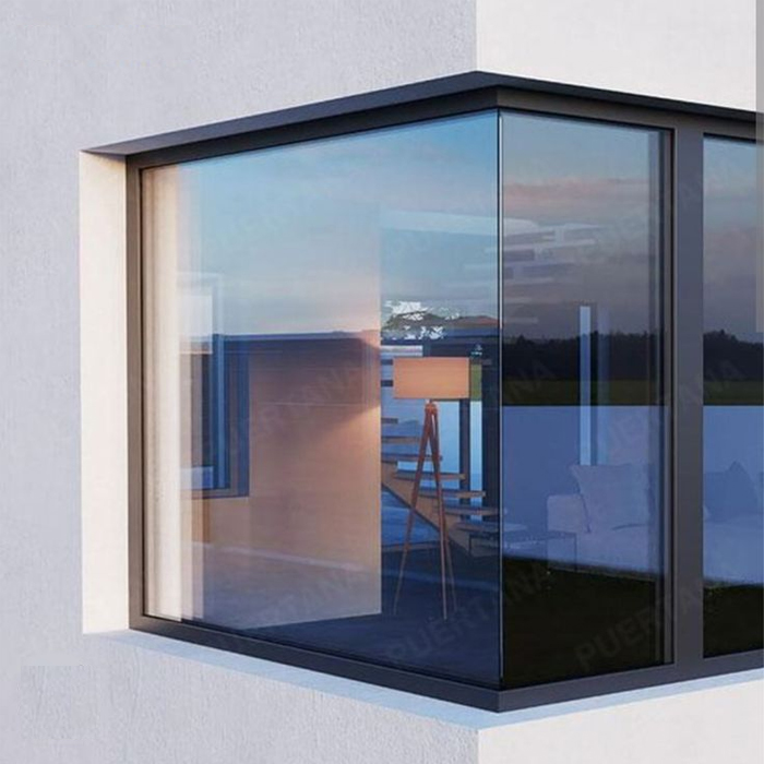 Hurricane Impact Aluminum Windows Ultra Large Glass Floor to Ceiling Double Glazing Picture Fixed Windows
