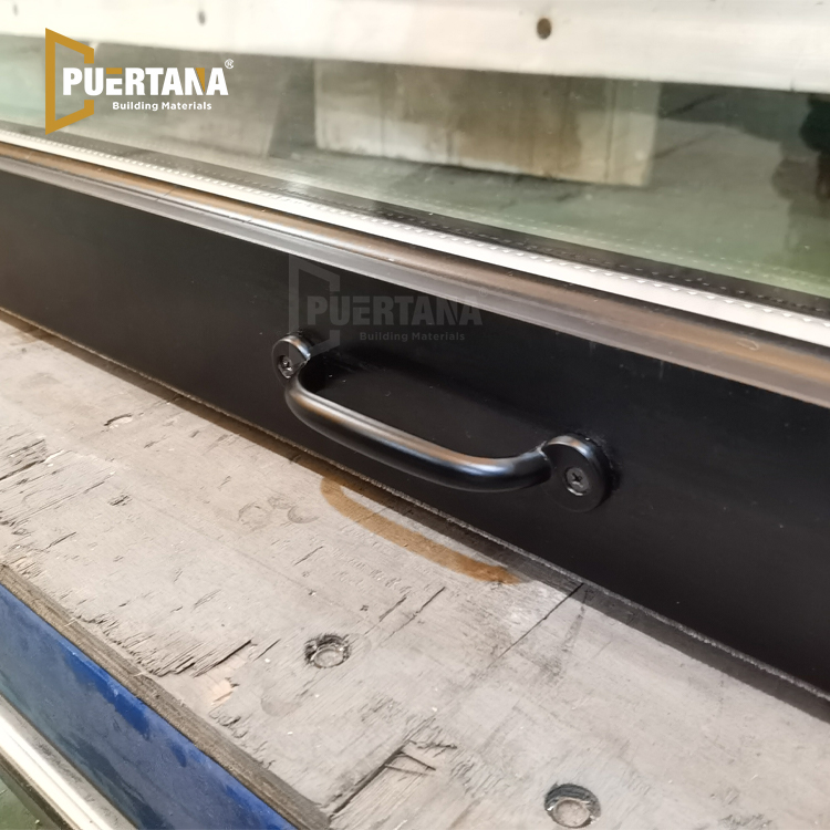 Thermal Break Aluminium Gas Strut Pass Through Window Top Hung Push Out Flip Up Awning Window