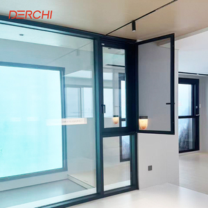 Minimalist Slimline Double Glass Aluminum Casement Window
