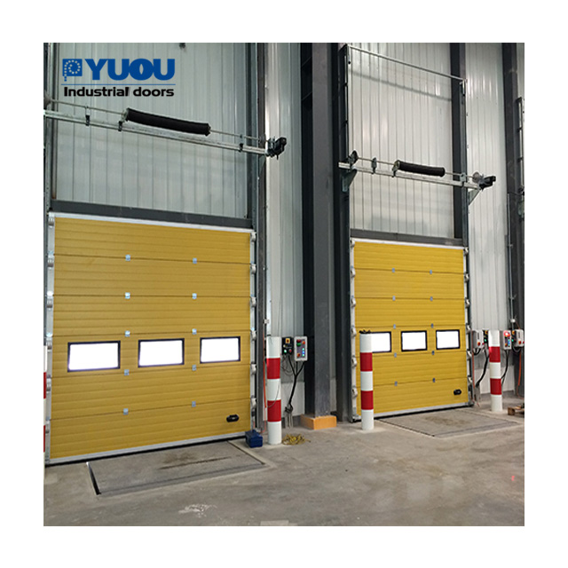 European Style Automatic Industrial Sectional Door CE Factory Warehouse Application Overhead Sectional Door